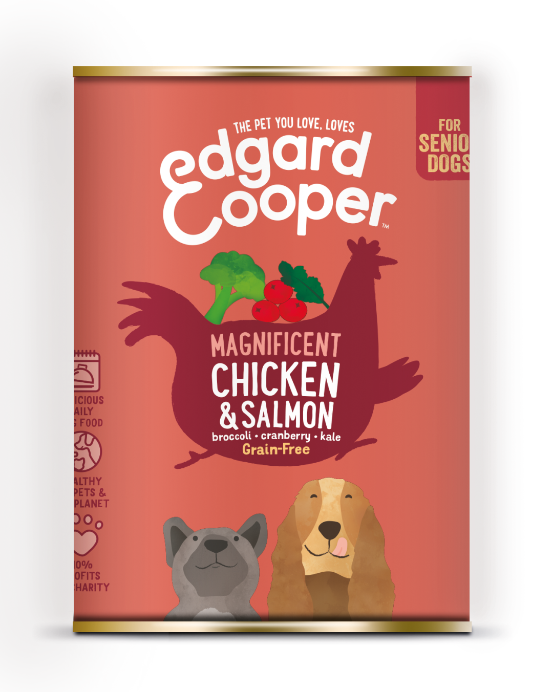 Edgard & Cooper hondenvoer Senior kip en zalm 400 gr
